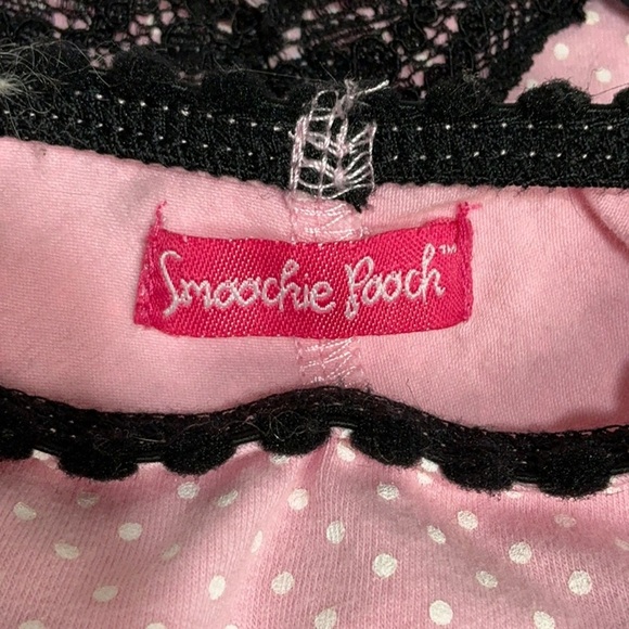 Pink Polka Dot Dog Dress with Rhinestone Bow - Picture 6 of 7